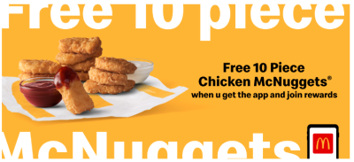 10 Free McNuggets® With First App Order
