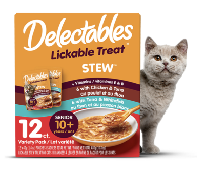 3 FREE pouches of Delectables Licking Cat treat