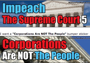 Bumper Sticker by Donation - Corporations are not people