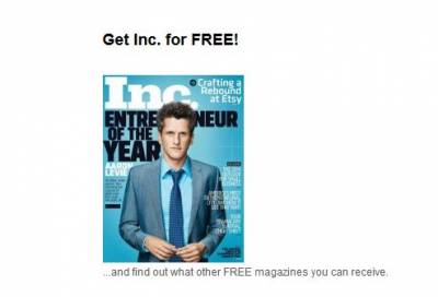 Complimentary One-Year Subscription to Inc. Magazine
