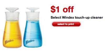 Coupon - $1 off Select Windex touch-up cleaner
