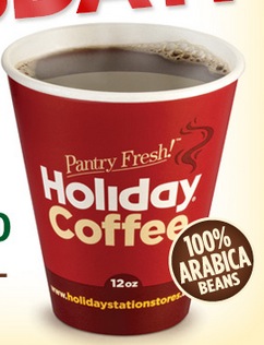 Coupon - Free 12oz Coffee at Holiday Coffee