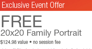 Coupon, Free 20 by 20 family portrait at Sears