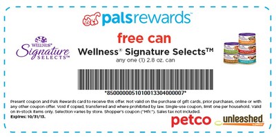 Coupon - Free Can of Wellness Signature Selects