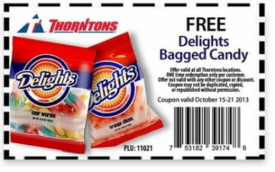 Coupon - Free Delights Bagged Candy