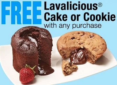 Coupon for a Free Lavalicious Cookie or Cake