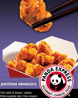 Coupon - Free Orange Chicken at Panda Express