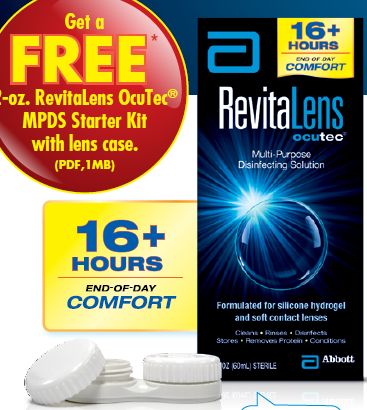 Coupon, Free RevitaLens OcuTec MPDS Starter Kit With Lens Case