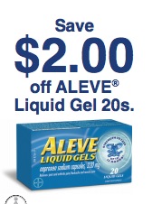 Coupon - Save $2 on Aleve Liquid Gel