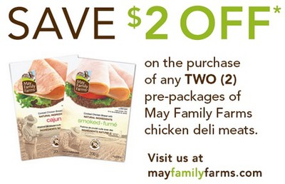 Coupon - Save $2 on May Family Farms Chicken
