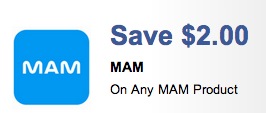 Coupon - Save $2 on any MAM USA Product