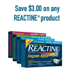 Coupon - Save $3 on any Reactine Product