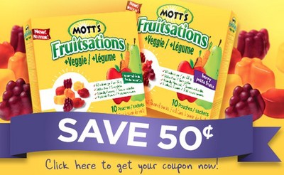 Coupon - Save 50 cents on Mott's Fruitsations
