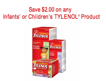 Coupon - save $2 on any children's Tylenol Product