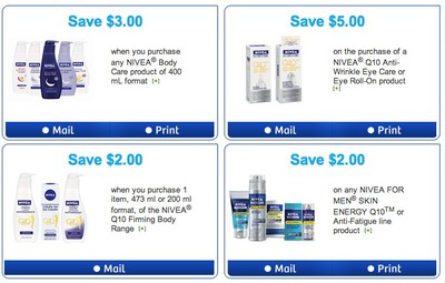 Coupons on Nivea Products