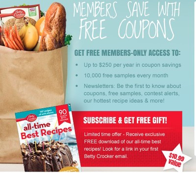 Coupons and Recipe Book from Betty Crocker