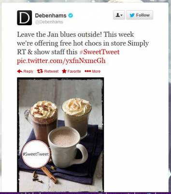 Debenhams-Free Hot Chocolate In Stores-This Week Only
