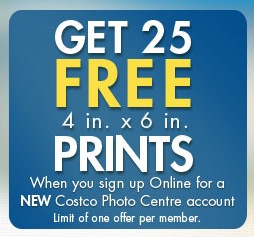 Free 4by6 prints at Costco