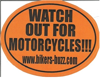 Free Bummper Sticker - Watch out for Motorcycles