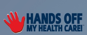Free Bumper Sticker - Hands Off my Health Care