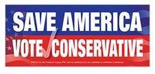 Free Bumper Sticker - Vote Conservative