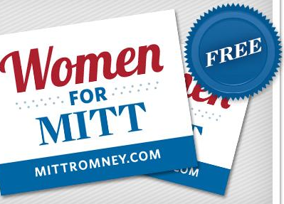 Free Bumper Sticker, Women for Mitt