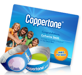 Free Coppertone UV bracelet