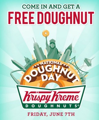 Free Doughnut at Krispy Kreme on June 7