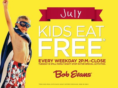 Free Kids Meal at Bob Evans