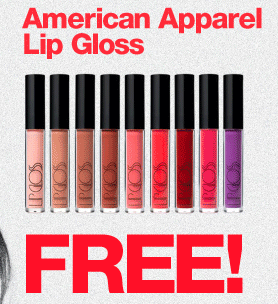 Free Lip Gloss from American Apparel