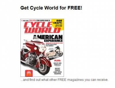 Free One Year Subscription to Cycle World