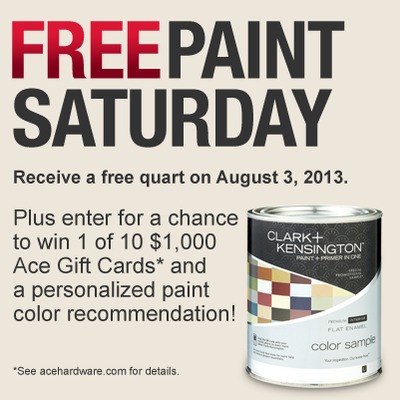 Free Quart of Paint at Ace Hardware