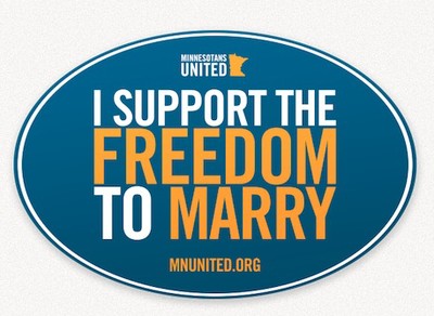 Free Sticker - I support the freedom to Marry