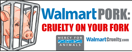 Free Sticker, Walmart Cruelty 