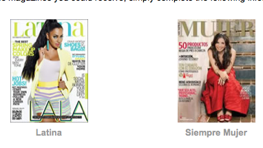 Free Subscription to Latina Magazine and Siempre Mujer Magazine