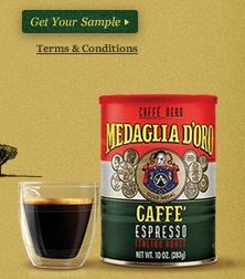 Free sample Medaglia d'Oro Espresso Coffee