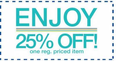 Home Outfitters- 25% Off One Regular Priced Item