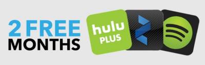 Hulu Plus, Zinio and Spotify Premium: 2 Free Months