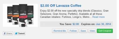 Lavazza Coffee Coupons