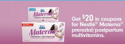 Nestle Baby Coupon Request-Prenatal/Postnatal Vitamins