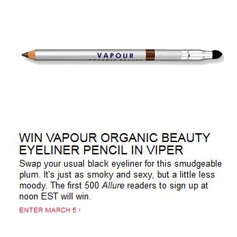 Allure: Win Vapour Organic Beauty Eyeliner Pencil in Viper