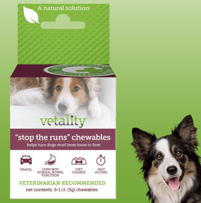 Apply Now For FREE Stop The Runs Anti Diarrhea Chewable Tablets For Dogs!