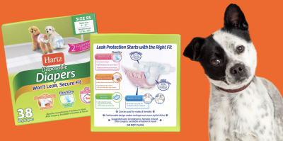 Apply to Sample Hartz Disposable Dog Diapers and Male Dog Wraps!