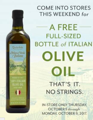 Coupon - Free Bottle of Italian Olive Oil at Sur La Table