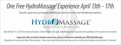 Coupon - Free Hydro Massage Experience