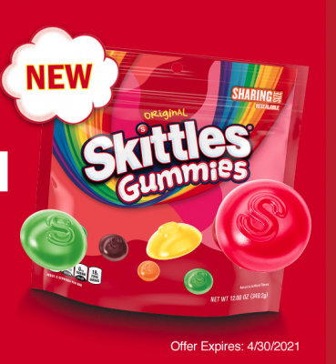 Coupon - Free Sample of Skittles Gummies