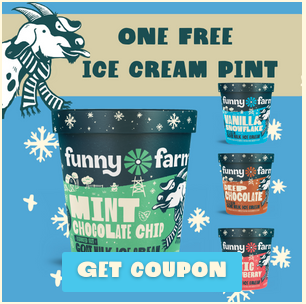 Coupon - One Free Ice Cream Pint at Funny Farm Foods