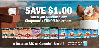 Coupon - Save $4 on Chapman's YUKON Ice Cream