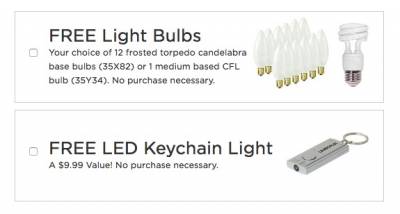 Coupons - Free Light Bulbs or Free LED Keychain at Lamps Plus