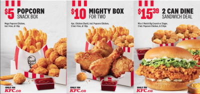 Coupons from KFC Canada
